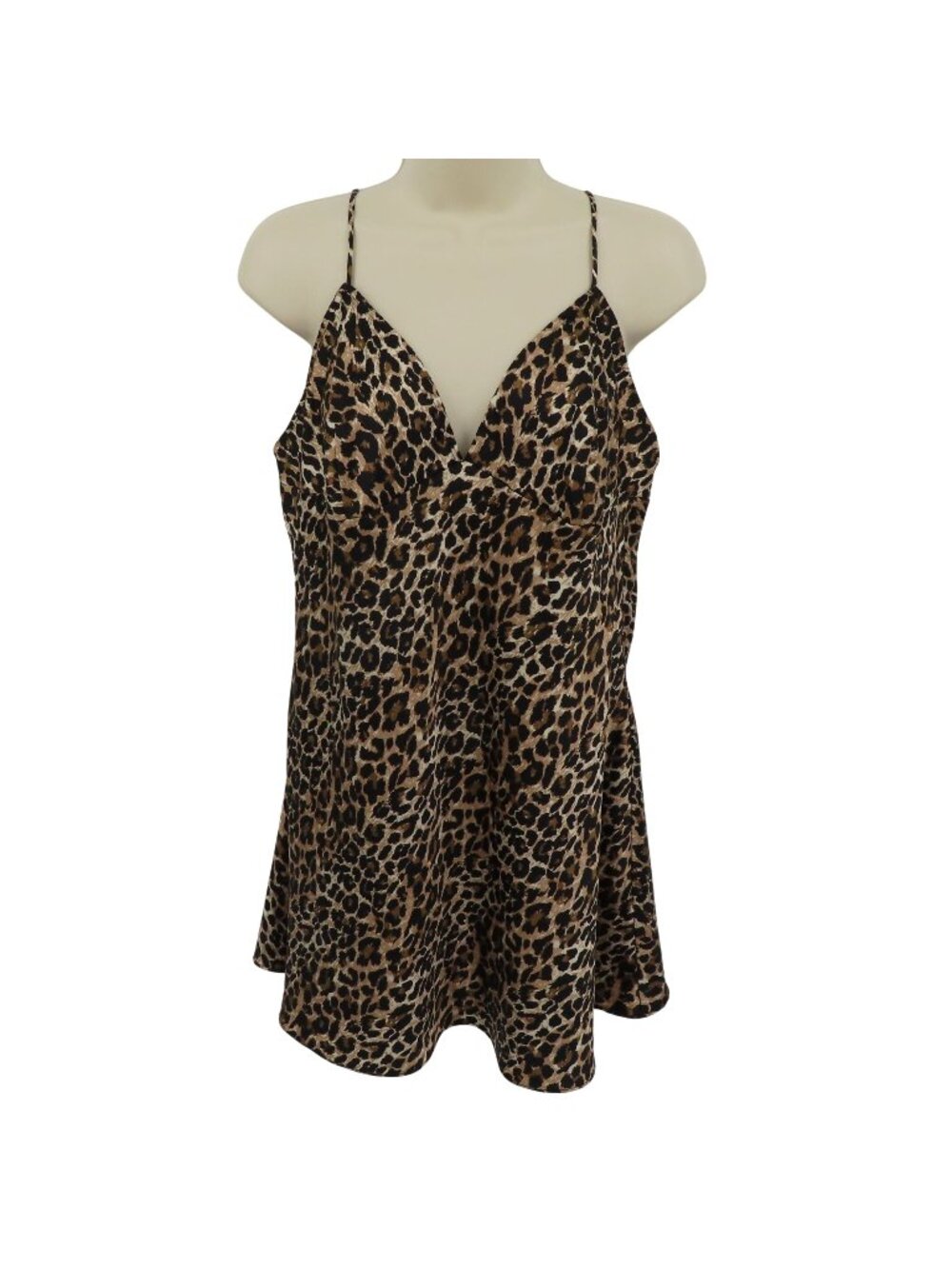 Victorias Secret Women Extra Large XL Leopard Cheetah Animal Print Sleep Dress